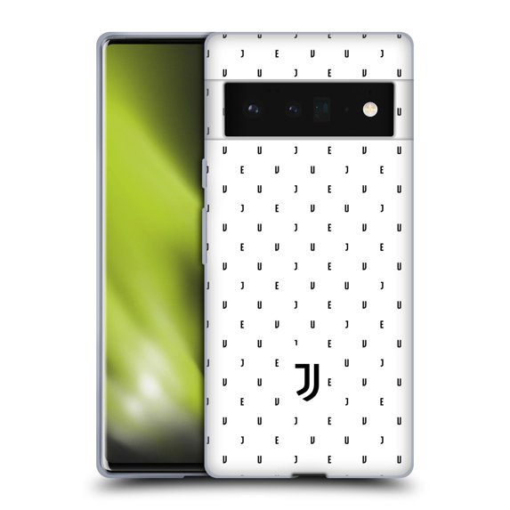 Head Case Designs Officially Licensed Juventus Football Club Lifestyle 2 White Logo Type Pattern Soft Gel Case Compatible with Google Pixel 6 Pro