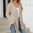 thumbnail image 5 of Oalirro Women's 2024 Fashion Casual Open Front Long Sleeve Knit Cardigans Sweaters Outerwear Coats with Pockets, 5 of 8