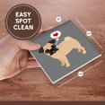 thumbnail image 7 of 3drose, Tan Pug Loves You, Set of 4 Ceramic Tile Coasters, 7 of 7