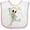 White and Pink, variant on Inktastic Cute Dancing Skeleton Boys or Girls Baby Bib