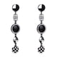 thumbnail image 1 of Pendientes colgantes chapados en aleación para mujer, joyería exótica, accesorio para niña (negro), 1 of 4