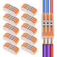 thumbnail image 1 of Conectores de cable con palanca DIANN, 10 piezas, 3 circuitos, 28-12 AWG, 1 of 6