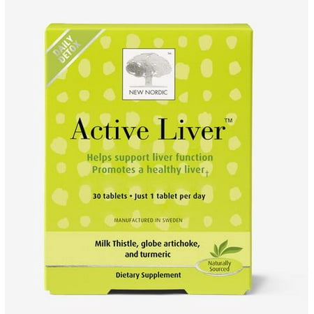 New Nordic Active Liver, 30 Tablets Daily Liver Detoxifier and Regenerator with Milk Thistle Extract, Artichoke Extract and (Best Vitamins For Liver Detox)