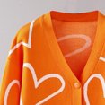 thumbnail image 6 of WXLWZYWL Sweaters for Women Women'S Clothing Can Wear New Knitwear All the Year Round Valentine'S Day Sweater Love Short Cardigan Sweater Coat Orange, 6 of 6