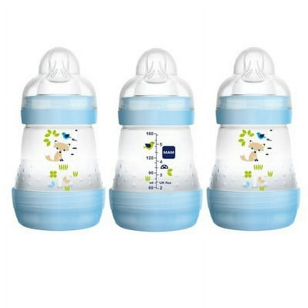 UPC: 0845296056238 | MAM Easy Active Anti Colic Matte Bottle 5oz Boy 3 Pack