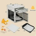 thumbnail image 3 of Pefilos 27" 2-In-1 Dog House with Drawer and Wired Wireless Charging, Indoor Dog Crates, Wooden Pet Dog Cages, White, 3 of 7