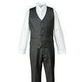 thumbnail image 3 of Spring Notion Big Boys' Two-Button Suit Set 7 3-Piece Charcoal-B, 3 of 7