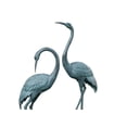 thumbnail image 3 of SPI Cast Aluminum Crane Pair Statues Verdigris Finish, 3 of 3