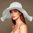 thumbnail image 3 of Shihyeh Women's Wide Brim Sun Hat - UV Protection Floppy Straw Sunhat Summer Beach, 3 of 8