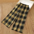 thumbnail image 2 of Bovxnpu Girls Plaid Wide Leg Pants Loungewear Pants Plaid Straight Leg Girls Summer Fashion Daily Casual Comfortable Wear Pants, 2 of 9