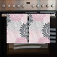 thumbnail image 2 of Pink Grey Sunflowers Kitchen Towels Set of 3, Water Absorbent Dish Towel, Boho Rustic Floral Vintage Blossom Decorative Hand Towels - Quick Drying Cloth for Cooking Baking, 18x28 Inch, 2 of 8