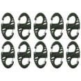 thumbnail image 2 of 10pcs S Shaped 8 Shaped Snap Keychain Hook Clip Outdoor Molle Backpack Quick Release BuckleMilitary Green, 2 of 14