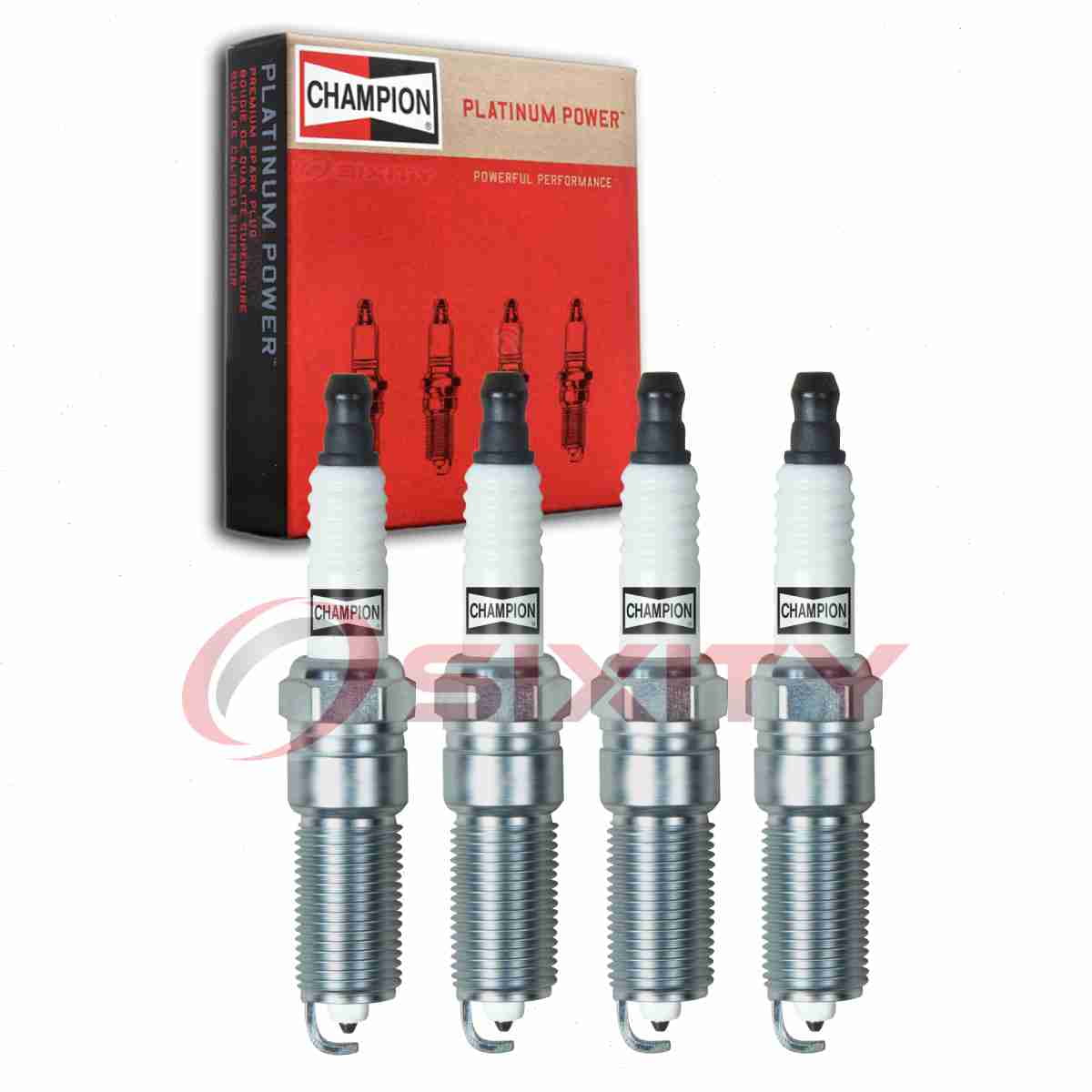 4 pc Champion 3032 Platinum Spark Plugs for LZTR5A-13 LZTR5AGP LZTR5AIX13 RE10PMC5 Ignition Wire Secondary Fits select: 2011-2017 FORD F150, 2006-2020 FORD FUSION
