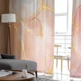 thumbnail image 5 of Pink Gradient Marble Gold Silk Textured Pattern Sheer Curtains for Living Room Voile Tulle Curtain Window Drapes, 5 of 7