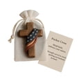 thumbnail image 4 of Cruz de madera con tarjeta de oración, tamaño de la palma de la mano, coleccionable, para escritorio o hogar. Cruz de madera para sostener. con estrella, 4 of 9