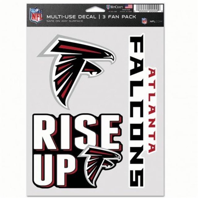Wincraft NFL Atlanta Falcons Autocollant Multi-Usage Fan - Lot de 3