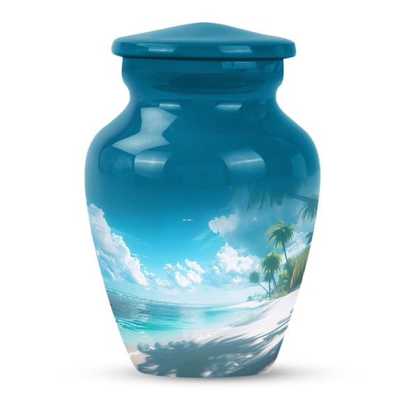 SUBSH Beach Urn - Mini Urn - Cremation Urn for Ashes - Burial Urns for Cremated Remains - Cremation Urns for Human Ashes Adult Female - (3 inch Pack of 1)