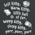 thumbnail image 2 of Soft Kitty - Funny Cat Show T Shirt - Small - Dark Heather, 2 of 5