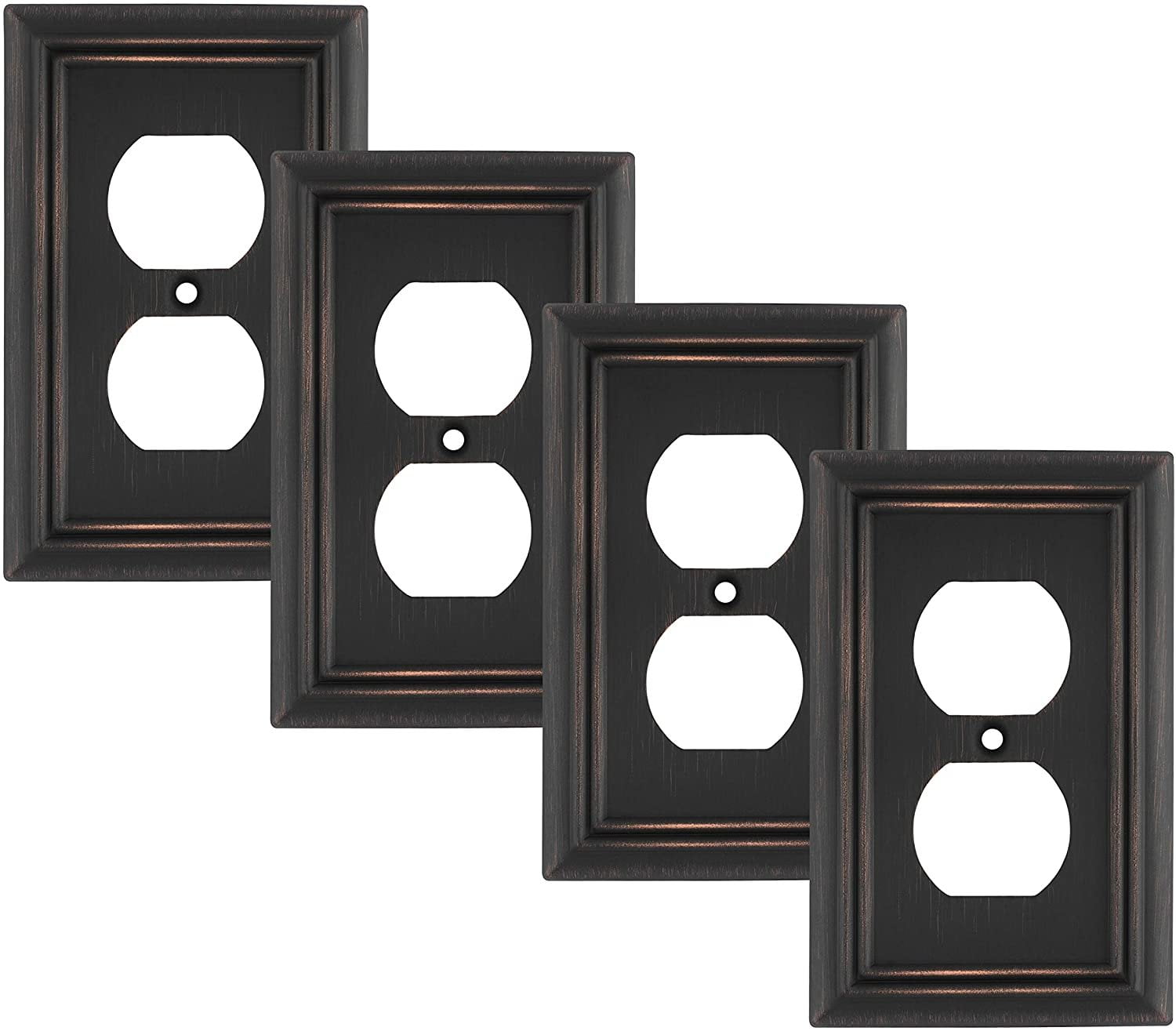 Pack of 4 Wall Plate Outlet Switch Covers by SleekLighting Decorative