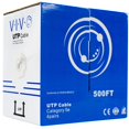 thumbnail image 1 of Cable Ethernet VIVO CABLE-V002W Cat5e, 500 pies, blanco, 1 of 9