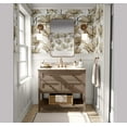 thumbnail image 2 of S4Sassy Removable Nature-inspired Waterproof Wall Wrap, Textured Finish Wallcover, Abstract Lily Mosaic Contact Paper for Walls,Dresser, Self Adhesive Vinyl Wallpaper Roll- Beige (25"x120"), 2 of 9