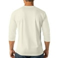 thumbnail image 6 of T Shirts for Man Casual Henley Neck Long Sleeve Button Down Tops Comfortable Loose Fit Solid Color Relaxation Men's Shirts Beige L, 6 of 6