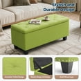 thumbnail image 6 of COCOKUN 43 Inches Storage Ottoman Bench, Upholstered Tufted End of Bed Storage Bench, Large Ottoman Foot Rest with Legs, Load up to 800 lb, for Living Room, Bedroom, Entryway, Green, 6 of 16