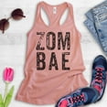 thumbnail image 2 of Zombae Tank Top, Ladies Racerback Tank Top, Halloween Tank, Funny Zombie Tank, Bae Tank, Desert Pink, Medium, 2 of 3