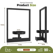 Occolia Studio Plant Stand Indoor Wall Decor Metal Plant Hanger Indoor Hanging Plant Holder Wall-Mounted Planters Outdoor Plant Rack Black 2 Pack (Patent Design)