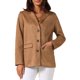 thumbnail image 1 of Chaqueta Blazer de Ante Sintético para Mujer, Vintage, Casual, con Botones, de Manga Larga y con Bolsillos, M Marrón, 1 of 6