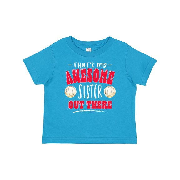 Inktastic That's My Awesome Sister out There with Volleyballs Boys or Girls Baby T-Shirt
