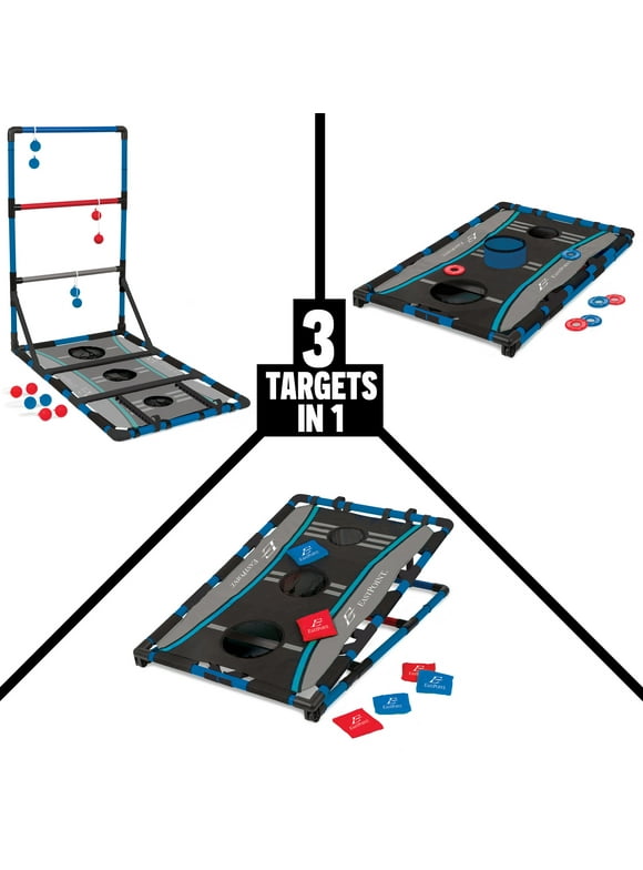 EastPoint Sports 3-in-1 Tailgate Game Set - Cornhole, Ladderball, Washer Toss