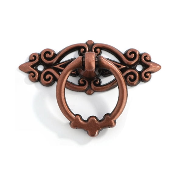 Kenally Tirador de armario, puerta Retro, mueble, cajón, perilla, aparador doméstico, armario, ventana, gota, reemplazo Vintage Herramientas y ferretería Brocha Bronce Rojo 24.7g