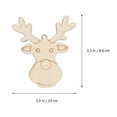 thumbnail image 6 of 20pcs Christmas Fine Carving Craft Pendant DIY Painted Hanging Decoration Christmas Hanging Wood Tag Gift Decorative Tag for Party Use Deer Head Style, 6 of 8