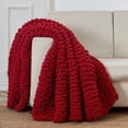 thumbnail image 2 of Longhui Bedding Handmade Chunky Knit Blankets, Luxurious Chenille Cable Knit Throw Blanket Yarn for Couch Sofa and Bed, Ultra Soft Decorative Mustard Yellow Christmas Blanket, Machine Washable 51 x 63, 2 of 8
