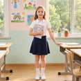 thumbnail image 4 of VV AVEORS Pleated Athletic Skirts for Girls Built-in Shorts Hight Waisted Workout, Running, Golf, Tennis Skorts for Teen Navy 150, 4 of 9
