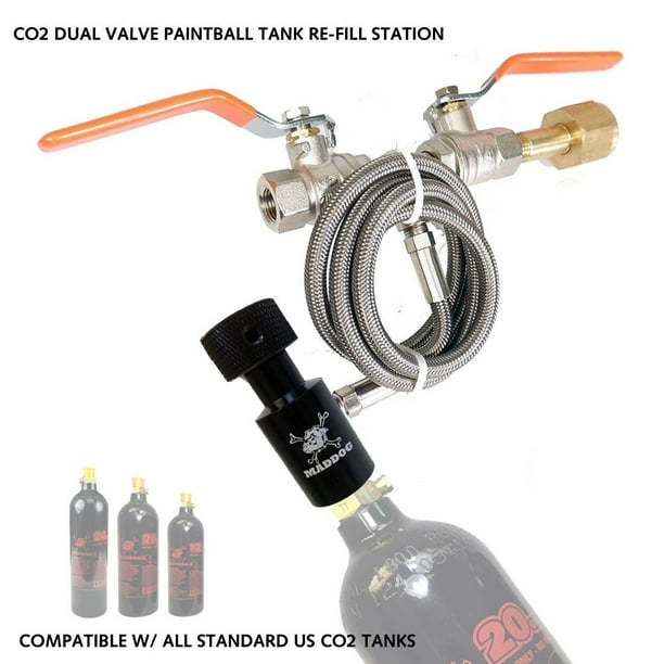 Maddog Paintball CO2 Fill Station, CO2 Dual Valve Bottle Refill Station