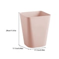 thumbnail image 3 of Kitchen Garbage Bin Trash Can Wastebasket Large Opening Square Lightweight Rubbish Container Bathroom Household Beige, 3 of 9