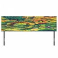 thumbnail image 3 of Country Headboard, Image of a Japanese Garden with an Old Bridge the Lake Nature Print, Upholstered Decorative Metal Bed Headboard with Memory Foam, King Size, Green Orange, by Ambesonne, 3 of 4