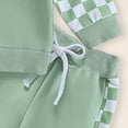 thumbnail image 4 of Splozh Fall Baby Boy Clothes Cute, Toddler Baby Boys Colorblock Long Sleeve Sweatshirt Jogger Pants Set,Green,0-6 Months, 4 of 5