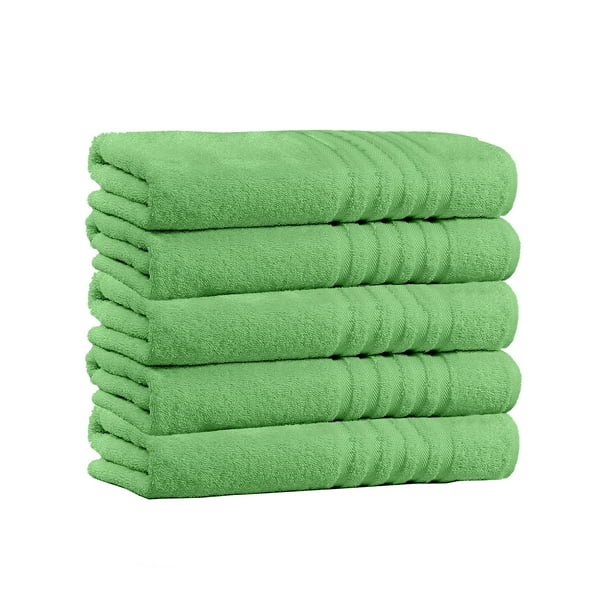 100 Cotton 5Pack Bath Towel Sets Extra Plush & Absorbent Oversized