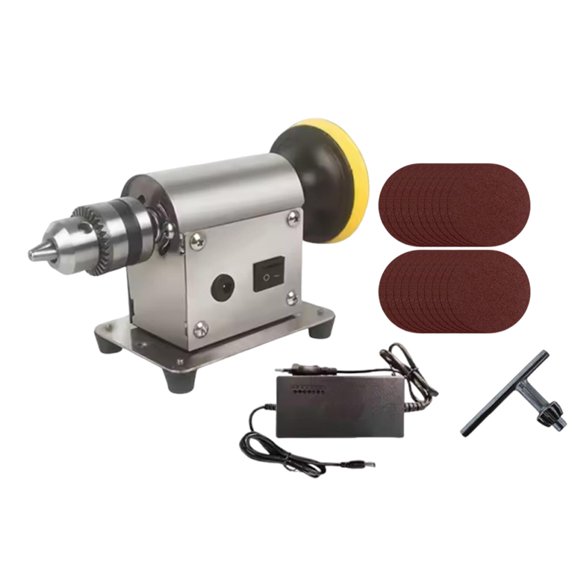 Pulidora de joyas con 20 hojas de lija, 7 velocidades ajustables, pulidora de banco multifuncional para carpintería y manualidades. para motor 795 de 150 W