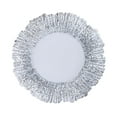 thumbnail image 2 of Láminas de Vidrio Decorativas Plato Redondo Bandeja para Servir Tablescape Party Christmas Sartenes Bandeja de Servicio Reutilizable para Postre Ensal Plata 27cm Macarena Plato de hornear, 2 of 8