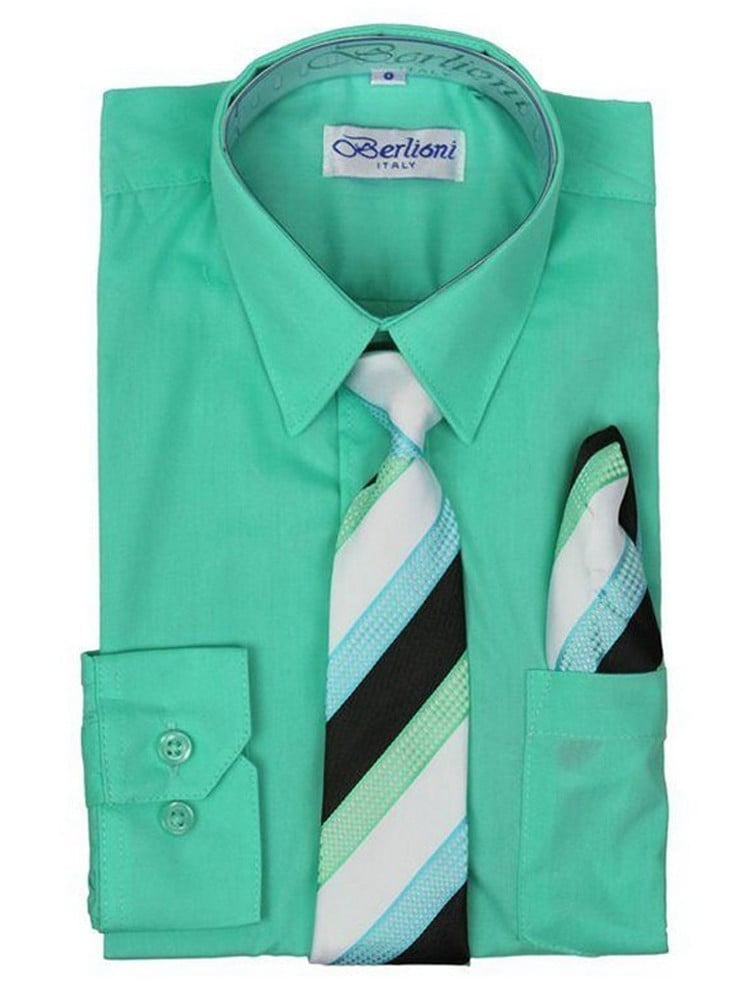 boys green dress shirt