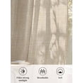 thumbnail image 6 of Sheer Curtains 45 Inch Length 2 Panels Set for Kitchen, Vintage Cream Semi Sheer Curtains for Windows, Farmhouse Retro Beige Solid Color Voile Window Treatments Rod Pocket Curtain, 6 of 7