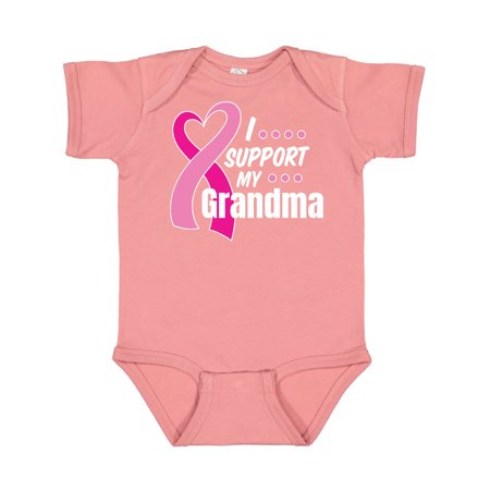

Inktastic Breast Cancer Awareness I Support My Grandma Pink Ribbon Gift Baby Boy or Baby Girl Bodysuit