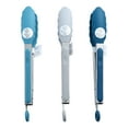thumbnail image 2 of Mainstays 9" Stainless Steel Locking Tongs with Silicone Head, Navy, Grey, or Teal, 2 of 12