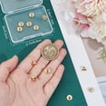 thumbnail image 3 of 12Pcs Brass Ear Nuts Flat Round Real 18K Gold Plated 6x8mm Hole: 0.7mm, 3 of 7