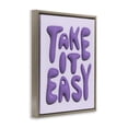 thumbnail image 4 of Stupell Industries Take It Easy Letters Text & Numbers Painting Brown Floater Framed Canvas Art Print Wall Art, 17 x 21, 4 of 10