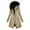 Beige, variant on Long Puffer Coat Women Winter Fleece Lined Puffer Jacket Fashion Solid Color Long-sleeved Hooded Down Coat with Zipper Pockets